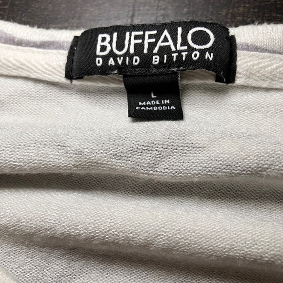 Buffalo David Bitton Zebra Print Long Sleeve Top Womens L Raglan - Picture 2 of 2